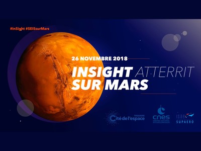 InSight se pose sur Mars en direct à la Cité de l'espace